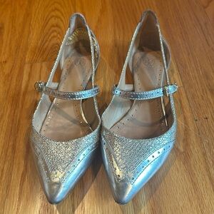 Tory Burch silver flats size 7